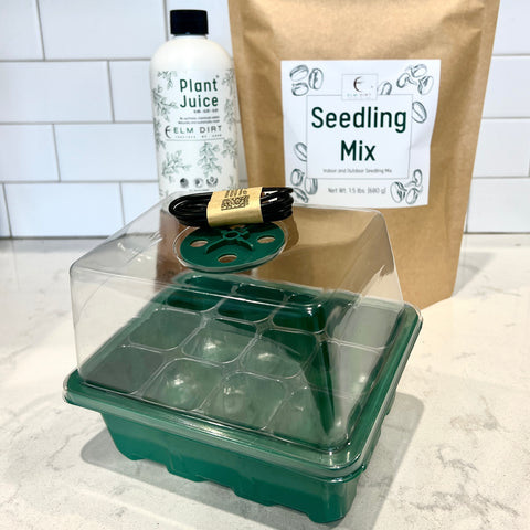 Seed Starting Tray with Plant Juice and Seedling Mix